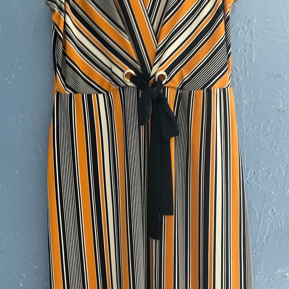 Wrapper Multicolor Striped dress size L - Picture 3 of 7